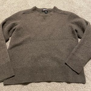 Kirkland Signature brown knit wool long sleeved top